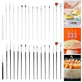 Tucnoeu 30PCS Pinsel Backen für Kuchen Lebensmittel Pinsel Backpinsel Klein Set...