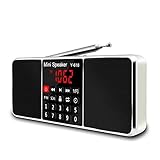 SWILDER Digitaler FM Radio EmpfäNger Lautsprecher MP3 Abspieler UnterstüTzung TF Karte...