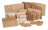 VBS Mega Vintagekarten-Set 50 Stück naturfarben Hochzeit Geburtstag Taufe...