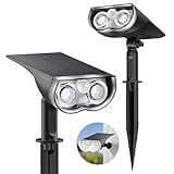 Linkind StarRay Solar Gartenleuchte mit Bewegungsmelder, 6500K Tageslichtweiss Solarlampen...