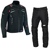 BOSmoto Motorradkombi Herren 2-teiler mit Protektoren – Leichte Textiljacke und Hose...
