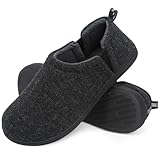 Snug Leaves Herren Fuzzy Wolle Filz Memory Foam Hausschuhe Anti-Rutsch warm Faux Sherpa...