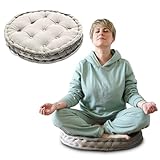 Bodenkissen Yogakissen sitzkissen rund 58 cm - Meditationskissen XL Garten...