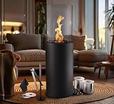 Der flammtal Standkamin Column [Das Original] - Bioethanol Kamin [8h Brenndauer /...