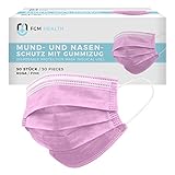 Mea Vita medizinischer Einweg Mund- und Nasenschutz Typ IIR, 50er Pack, 3-lagig, EN-14683,...