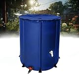 Zusammenklappbares Regenfass Wassersammelsystem mit Ständer, Zapfhahn und Abdeckung, 200...