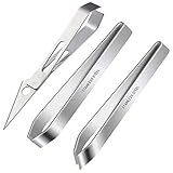 3pcs Kochpinzette Edelstahl - Fisch Pinzette - Fisch Entgräter - Grätenzange -...