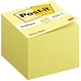 Post-it Haftnotiz-Würfel Kanariengelb, 1 Block mit 450 Blatt, 76 mm x 76 mm, Gelb -...