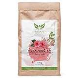 NaturaForte Hibiskusblüten getrocknet 1kg – Höchste Qualität, Ganze & natürliche...