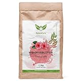 NaturaForte Hibiskusblüten getrocknet 1kg – Höchste Qualität, Ganze & natürliche...