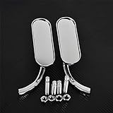 GFHJYYY Motorrad Mini Oval Spiegel Rückansicht Seitenspiegel Für Harley Sportster XL...