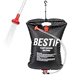 BESTIF Campingdusche Solar Dusche Warmwasser 20L Solarheizung Duschtasche Solardusche
