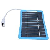 Acouto Solarpanel 5 W 5 V Monokristallines Silizium, Leichtes Tragbares Solarpanel mit...