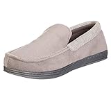 isotoner Herren Microterry und Waffle Travis Mokassin Hausschuhe mit Memory Foam...
