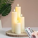 Vtobay Flammenlose LED-Kerzen mit Fernsteuerung und Timerfunktion, Elfenbein...