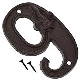 HONITANO Retro Türnummer aus Gusseisen Individuelle Hausnummer mit Einzigartiger...