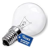 VIOKS Backofenlampe 40W 300 Grad E14 230V 45mmØ 77mm - E14 Glühbirne für Neff Bosch...