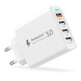 USB Ladegerät Mehrfach, USB Netzteil 4 Ports 33W US B Schnellladegerät...