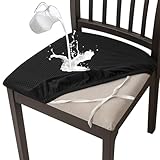 ZRCYXDW Wasserdicht 2 Stück Esszimmerstuhl Sitzbezüge, Spandex Esszimmerstuhl Sitzkissen...