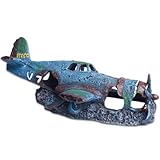 BAIFULAI Aquarium Deko, Flugzeug Berghöhle Aquarium Zubehör Deko, Harzmaterial...