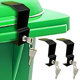 2 Stück Metall Mülltonnenschloss 60-360 Liter Mülltonnenverriegelung für...
