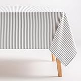 GAMUSI Tischdecke, schmutzabweisend, rechteckig, Baumwollstoff, wasserdicht,...