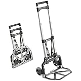 ATHLON TOOLS Aluminium Transportkarre klappbar - extra langer Teleskopgriff 110 cm -...