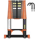 Alu Teleskopleiter 4.7M Ausziehbare Leiter, 16FT Klappleiter Stehleiter...