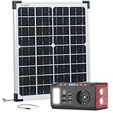 revolt Mini Solaranlage: Fensterbank-Solarkraftwerk: Powerstation mit 20-W-Modul, 88,8 Wh,...