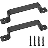 HAOCHEN Robuste Vintage Gusseisen Türgriffe, 2er-Set, schwarz, ideal für...