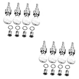 Toyvian 8 Stk Banjo-saite Nylon-gitarre Silberne Accessoires Metallknöpfe Buchsensatz...