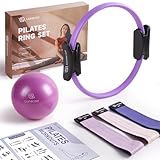 LIONSCOOL Pilates-Ring-Set (lila) – 35,6 cm Pilates-Ring, 22,9 cm Pilates-Mini-Ball und...
