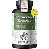NATURE LOVE® Stoffwechsel Komplex – 120 Kapseln – Grünteeextrakt, Zink, Chrom,...