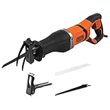 Black+Decker 750 W Säbelsäge BES301 (20 mm Hublänge, Universalsäge mit beweglichen...