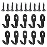 NiceLand 10 Stück Mini Wandhaken Kleiderhaken Einzelhaken Schwarz Metall Mantelhaken...