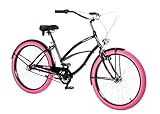 Plumbike La Donna Damen Stadtfahrrad - Night Heart - 26 Zoll - Citybike mit Dicken Reifen...