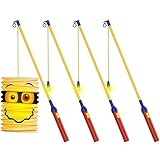Heelay 4 LED Laternenstab Electric 40cm für St Martin, Elektronischer Lantern Rods Stab...