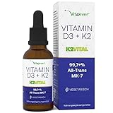 Vitamin D3 + K2 Tropfen 50ml - Premium: 99,7+% All-Trans (Original K2VITAL® von Kappa) -...