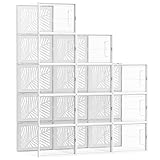 SONGMICS Schuhboxen, 12er Set, Aufbewahrungsbox für Schuhe, robust, faltbar und...