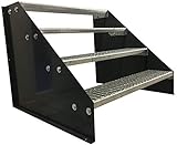 4 Stufen Standtreppe Stahltreppe freistehend Breite 100cm Höhe 84cm...
