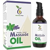 Massageöl BIO 100ml, vegan, in Glasflasche - Körperöl auf Basis von Mandelöl...