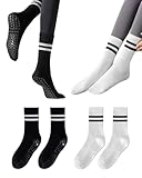 HSIXHAF 2 Paar Yoga Socken Rutschfeste, Damen Zehensocken, Antirutschsocken für Ballet,...
