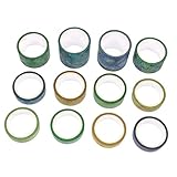 HAWILLOSCH 12 Rolls DIY Scrapbooking Bänder Dekorative Aufkleber Bänder Papier Aufkleber