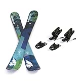 F2 Snowblades Powercarve Blau 99cm Set mit Sicherheitsbindung Fun Ski Kurzski