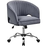 Yaheetech Bürostuhl mit Samtbezug, Ergonomischer Schreibtischstuhl mit Armlehnen,...