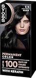 SYOSS Permanent Color 1-1 Schwarz, Haarfarbe und Intensivmaske mit Keratin, für...