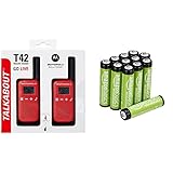 Motorola Talkabout T42 PMR-Funkgeräte (2er Set, PMR446, 16 Kanäle, Reichweite 4 km) rot...