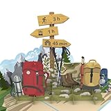 MOKIO® Pop-Up Karte – Wandern/Klettern – 3D Grußkarte zum Geburtstag,...