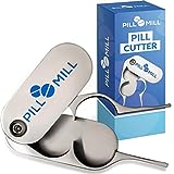 Tablettenteiler von Pill Mill - Metallklingen, die nie stumpf werden - Griff hilft, kleine...