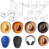 NiHome 8 Stück Acryl Hut-Organizer，Wandhalterung für Cowboyhüte, Baseballkappen und...